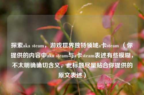 探索aka steam，游戏世界独特领域a卡steam （你提供的内容中aka steam与a卡steam表述有些模糊，不太明确确切含义，此标题尽量贴合你提供的原文表述）