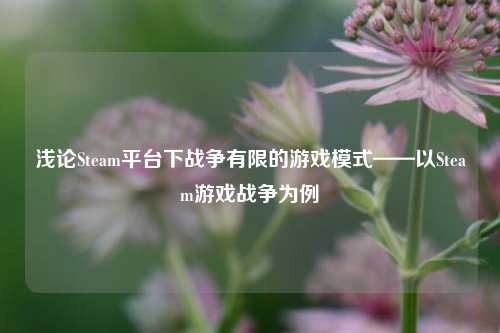 浅论Steam平台下战争有限的游戏模式——以Steam游戏战争为例