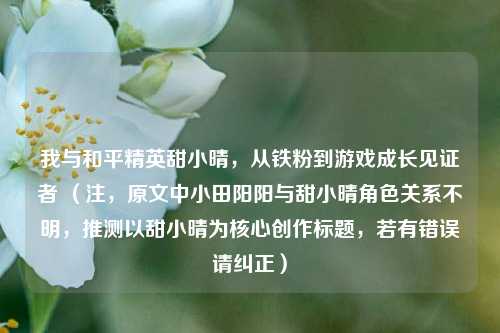 我与和平精英甜小晴,从铁粉到游戏成长见证者 (注,原文中小田阳阳与甜小晴角色关系不明,推测以甜小晴为核心创作标题,若有错误请纠正)