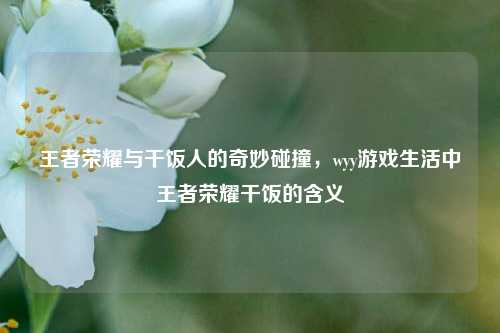 王者荣耀与干饭人的奇妙碰撞,wyy游戏生活中王者荣耀干饭的含义