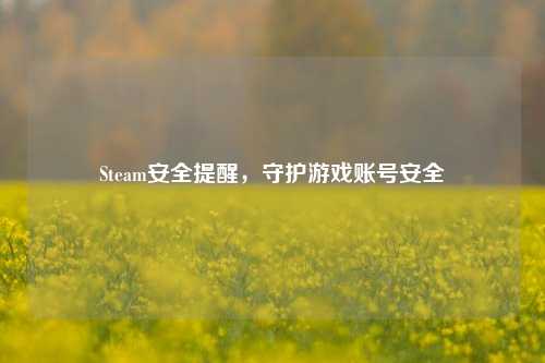 Steam安全提醒,守护游戏账号安全