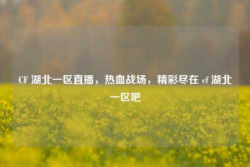 CF 湖北一区直播,热血战场,精彩尽在 cf 湖北一区吧
