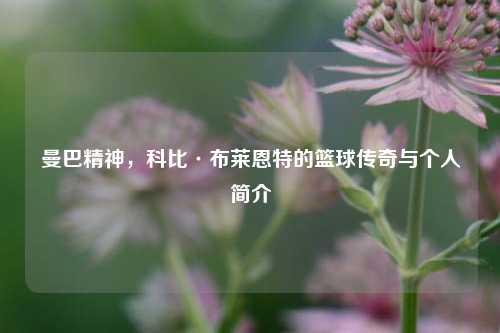 曼巴精神，科比·布莱恩特的篮球传奇与个人简介