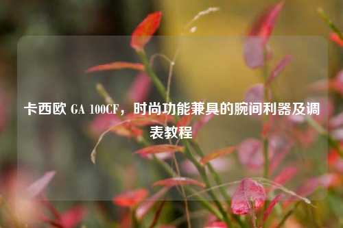 卡西欧 GA 100CF，时尚功能兼具的腕间利器及调表教程