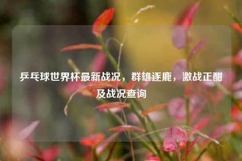 乒乓球世界杯最新战况,群雄逐鹿,激战正酣及战况查询
