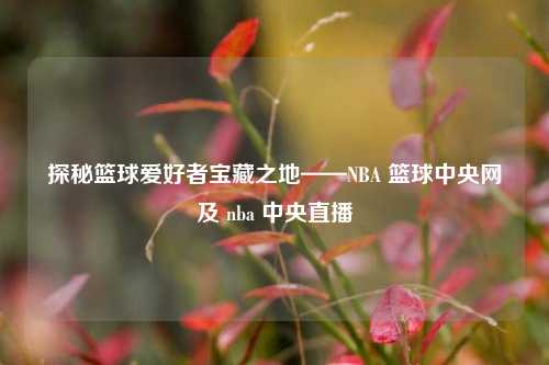 探秘篮球爱好者宝藏之地——NBA 篮球中央网及 nba 中央直播