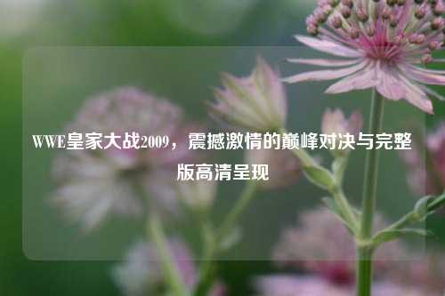 WWE皇家大战2009,震撼激情的巅峰对决与完整版高清呈现