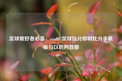 足球爱好者必备，win007足球比分即时比分手机版与以色列首都