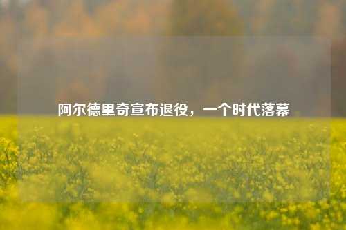 阿尔德里奇宣布退役，一个时代落幕