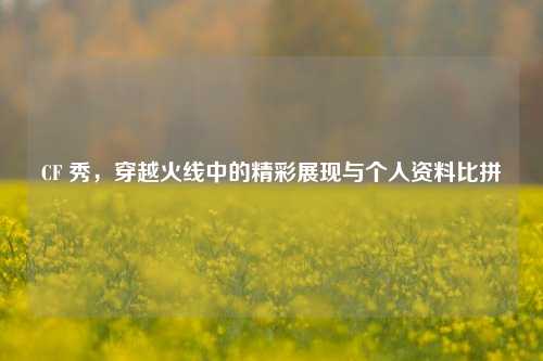 CF 秀,穿越火线中的精彩展现与个人资料比拼
