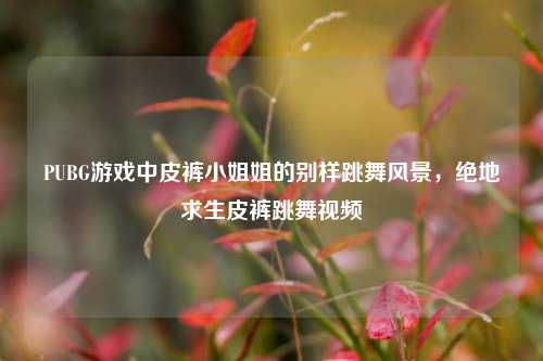 PUBG游戏中皮裤小姐姐的别样跳舞风景,绝地求生皮裤跳舞视频