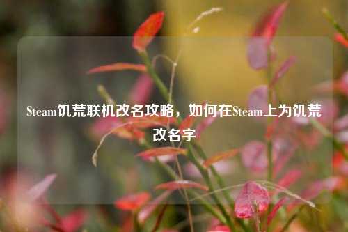 Steam饥荒联机改名攻略，如何在Steam上为饥荒改名字