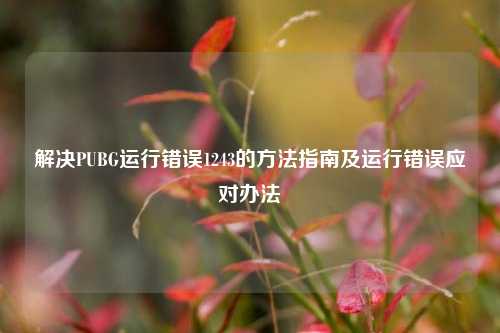 解决PUBG运行错误1243的方法指南及运行错误应对办法