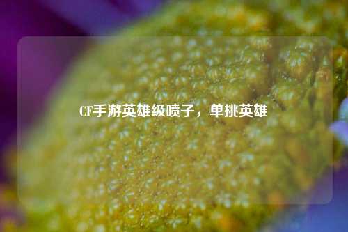 CF手游英雄级喷子,单挑英雄
