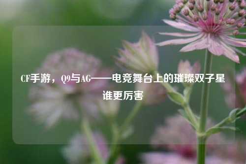 CF手游,Q9与AG——电竞舞台上的璀璨双子星谁更厉害