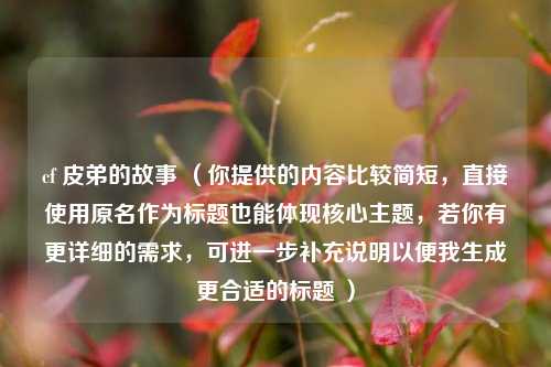 cf 皮弟的故事 (你提供的内容比较简短,直接使用原名作为标题也能体现核心主题,若你有更详细的需求,可进一步补充说明以便我生成更合适的标题 )