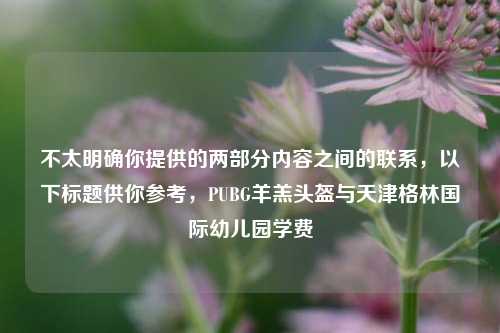 不太明确你提供的两部分内容之间的联系，以下标题供你参考，PUBG羊羔头盔与天津格林国际幼儿园学费