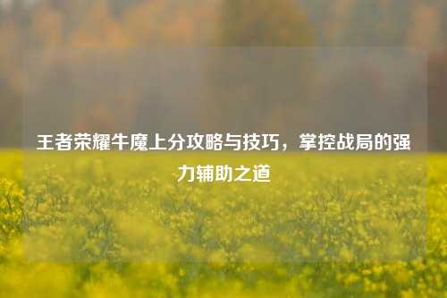 王者荣耀牛魔上分攻略与技巧,掌控战局的强力辅助之道