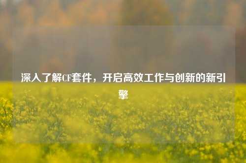 深入了解CF套件,开启高效工作与创新的新引擎