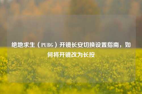 绝地求生（PUBG）开镜长安切换设置指南，如何将开镜改为长按