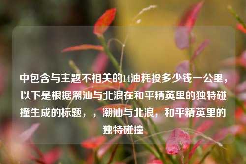 中包含与主题不相关的14油耗投多少钱一公里,以下是根据潮汕与北浪在和平精英里的独特碰撞生成的标题,,潮汕与北浪,和平精英里的独特碰撞
