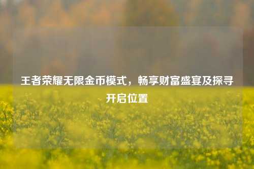 王者荣耀无限金币模式，畅享财富盛宴及探寻开启位置