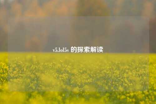 v5.lol5s 的探索解读