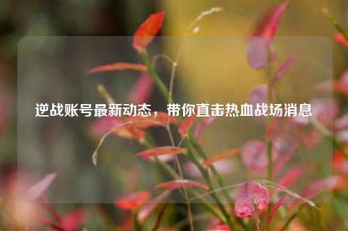 逆战账号最新动态，带你直击热血战场消息