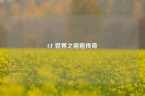 CF 世界之痞痞传奇