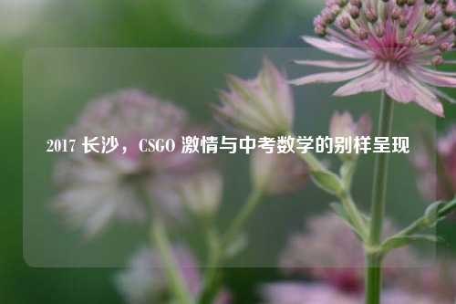 2017 长沙，CSGO 激情与中考数学的别样呈现