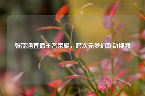 张韶涵直播王者荣耀，跨次元梦幻联动视频