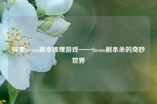 探索Steam剧本推理游戏——Steam剧本杀的奇妙世界