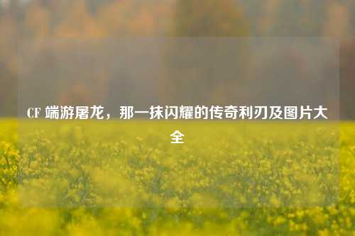 CF 端游屠龙，那一抹闪耀的传奇利刃及图片大全