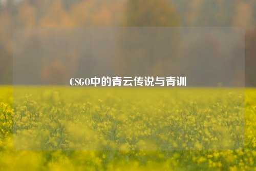 CSGO中的青云传说与青训
