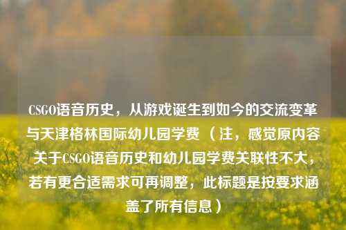 CSGO语音历史，从游戏诞生到如今的交流变革与天津格林国际幼儿园学费 （注，感觉原内容关于CSGO语音历史和幼儿园学费关联性不大，若有更合适需求可再调整，此标题是按要求涵盖了所有信息）