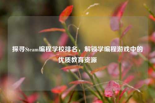探寻Steam编程学校排名,解锁学编程游戏中的优质教育资源