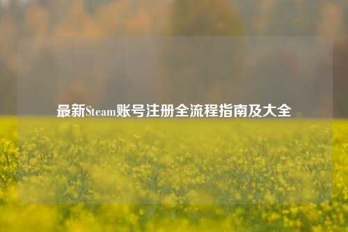 最新Steam账号注册全流程指南及大全