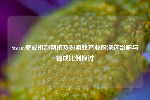 Steam提成机制剖析及对游戏产业的深远影响与提成比例探讨