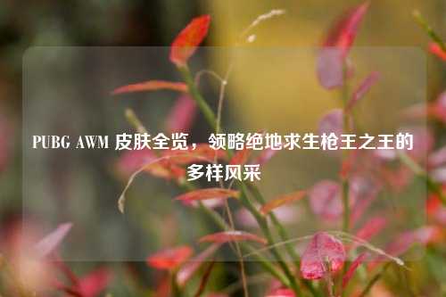 PUBG AWM 皮肤全览,领略绝地求生枪王之王的多样风采