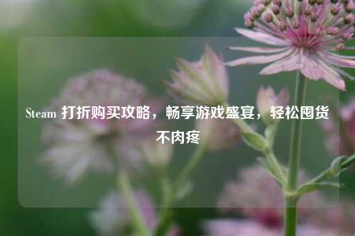 Steam 打折购买攻略,畅享游戏盛宴,轻松囤货不肉疼