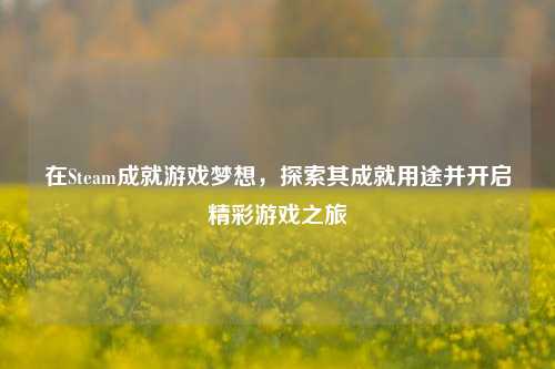 在Steam成就游戏梦想，探索其成就用途并开启精彩游戏之旅