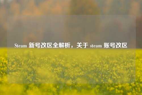 Steam 新号改区全解析,关于 steam 账号改区