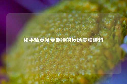 和平精英备受期待的反场皮肤爆料