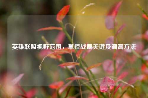英雄联盟视野范围，掌控战局关键及调高方法