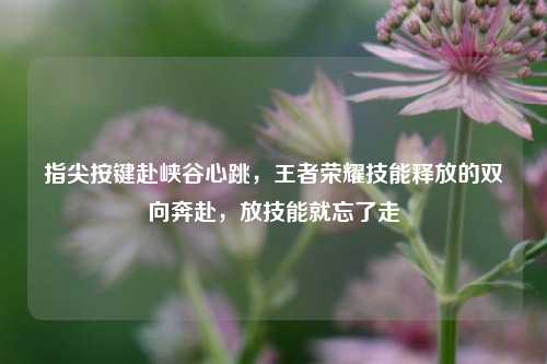 指尖按键赴峡谷心跳，王者荣耀技能释放的双向奔赴，放技能就忘了走