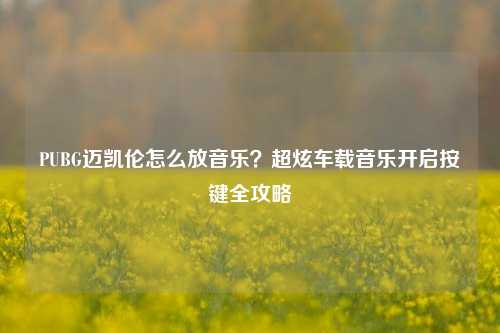 PUBG迈凯伦怎么放音乐？超炫车载音乐开启按键全攻略